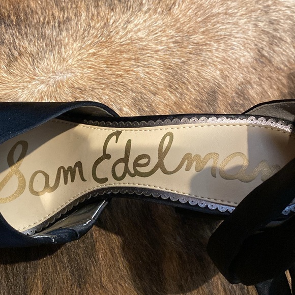 Sam Edelman Odele Satin Block Heel Sandal Sz 8 - Picture 3 of 8